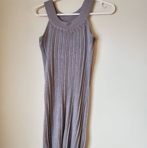 Sparkly silver mini dress